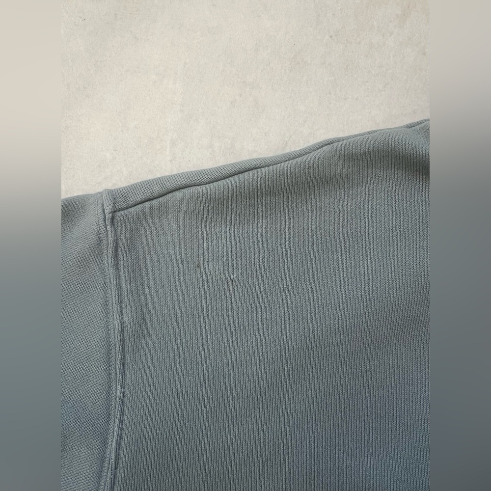 Aritzia TNA Cozy Cropped Fleece Perfect 1/4 Zip Sweatshirt Size XS Light Blue - Picture 4 of 8